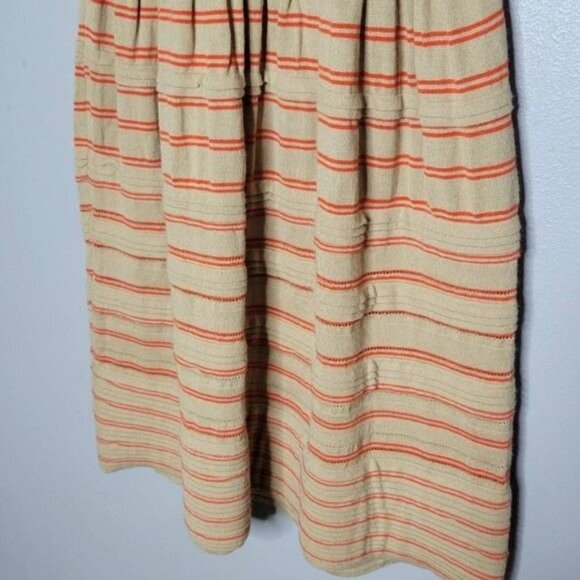 Anthropologie Y2K Wool Blend Sweater Dress Beige Orange Knit Dress S Womens - Picture 5 of 8